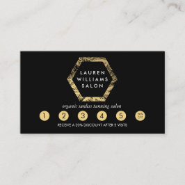Golden Palms Spray Tanning Logo Black Loyalty Card Treuekarte