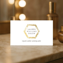 Golden Palms Spray Tanning Salon Logo auf Weiß Visitenkarte