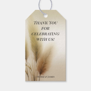 Golden Pampas Grass Bohemisch Boho Wedding Geschenkanhänger