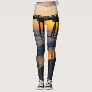 Golden Panama City Beach Sonnenuntergang Reflektio Leggings