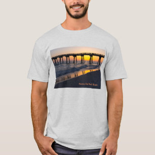 Golden Panama City Beach Sonnenuntergang Spiegelbi T-Shirt