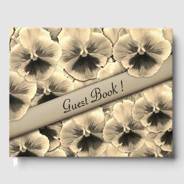Golden Pansy Guest Book Gästebuch