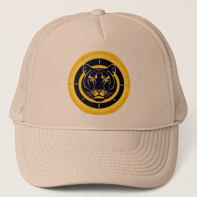 Golden Panther Emblem Truckerkappe (Vorderseite)