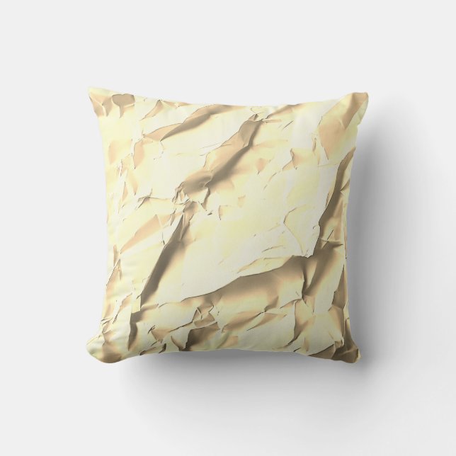 Golden Paper Texture Pillow Kissen (Vorderseite)
