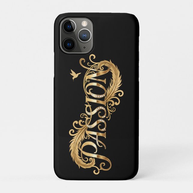 Golden Passion – Luxury Typography Inspirational D Case-Mate iPhone Hülle (Rückseite)