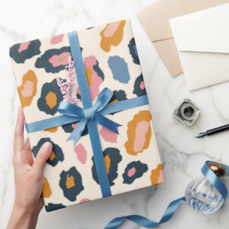 Golden Pastel Leopard Spots Geschenkpapier