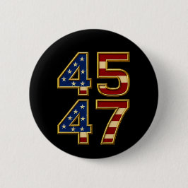 Golden Patriot Power - 45 & 47 Bold USA Button