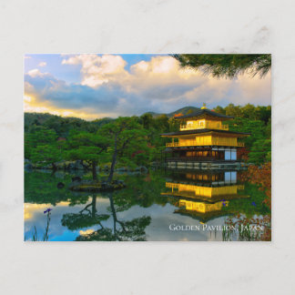 Golden Pavillon Tempel Kyoto Japan Landschaft Postkarte