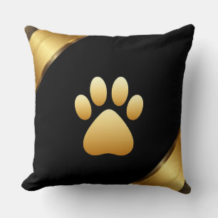 Golden Paw Print Symbol Kissen