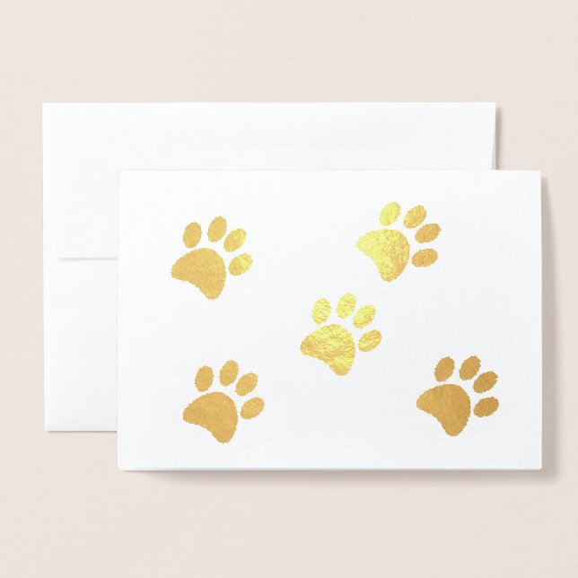 Golden Paws Folienkarte (Vorderseite mit Umschlag)