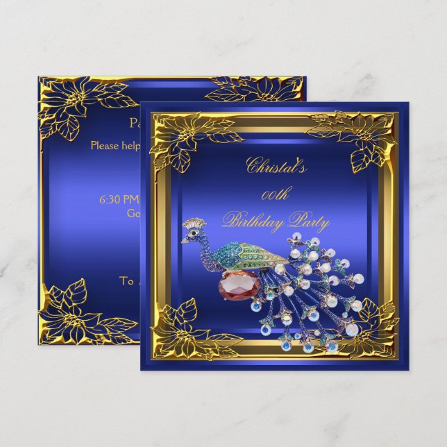 Golden Peacock Elite Einladung (Vorne/Hinten)