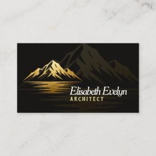 Golden Peaks - Moderne Landschaft t432 Visitenkarte