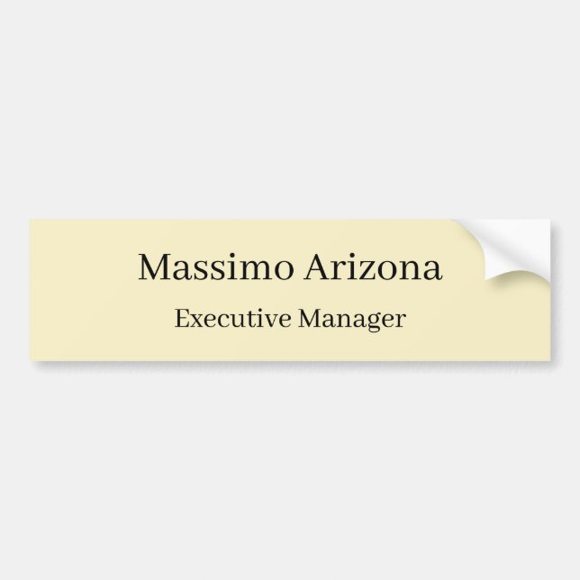 Golden Pearl Plain Professional Modern Minimailst Autoaufkleber (Vorne)