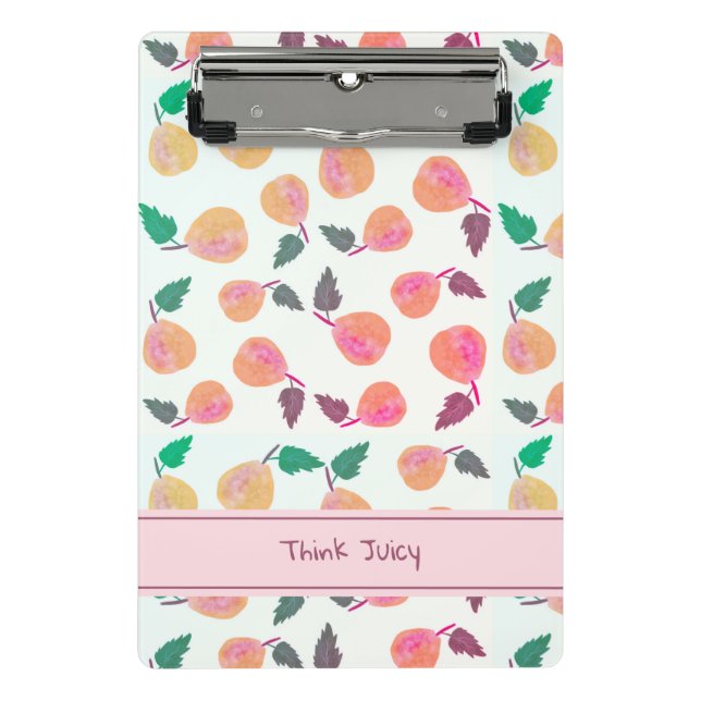Golden Pears Kollektion Pink Mini Klemmbrett (Vorderseite)