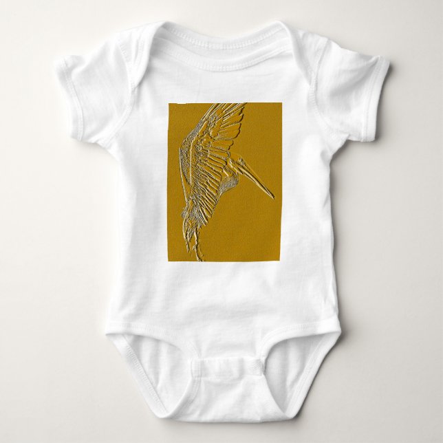 Golden Pelicans_ Baby Strampler (Vorderseite)
