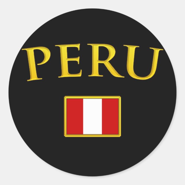 Golden Peru Runder Aufkleber (Vorderseite)