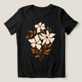 Golden Petal Damen Abstract Floral T-Shirt Tri-Blend Shirt