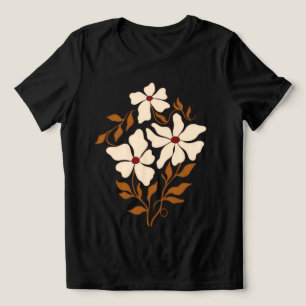 Golden Petal Damen Abstract Floral T-Shirt Tri-Blend Shirt