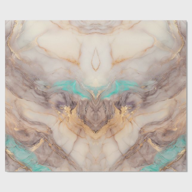 Golden Petal Geschenkpapier (Flach)