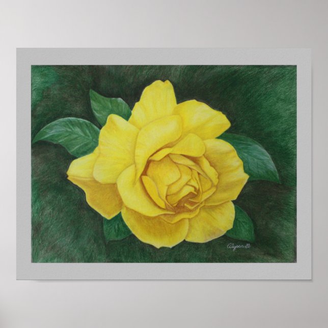 Golden Petals 11"x14" Print Poster (Vorne)