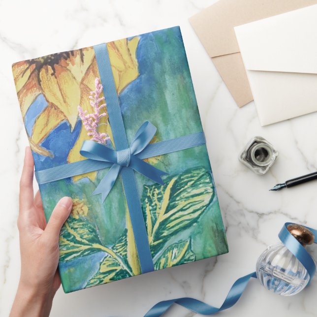 Golden Petals Geschenkpapier (Schenken)