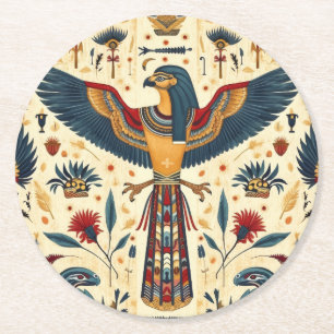 Golden Pharaoh Untersetzer" Runder Pappuntersetzer