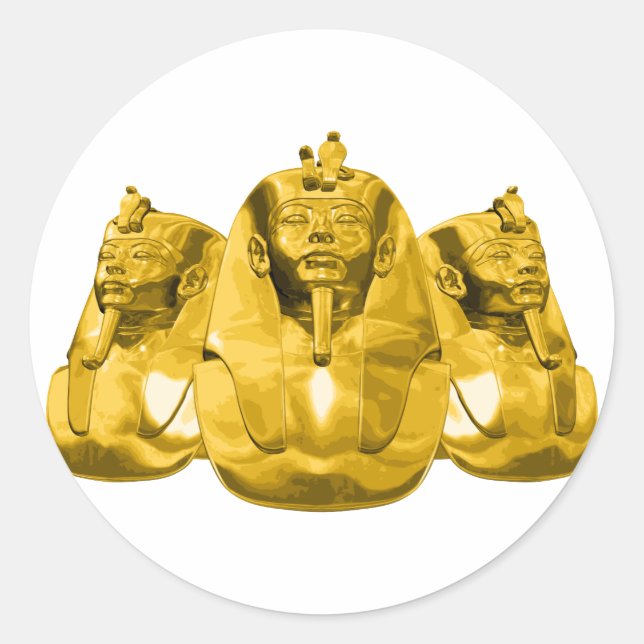 Golden Pharaohs Runder Aufkleber (Vorderseite)