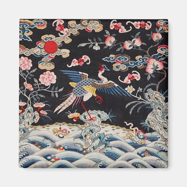 Golden Pheasant & Quing Dynastie /imperiale China Magnet (Vorne)