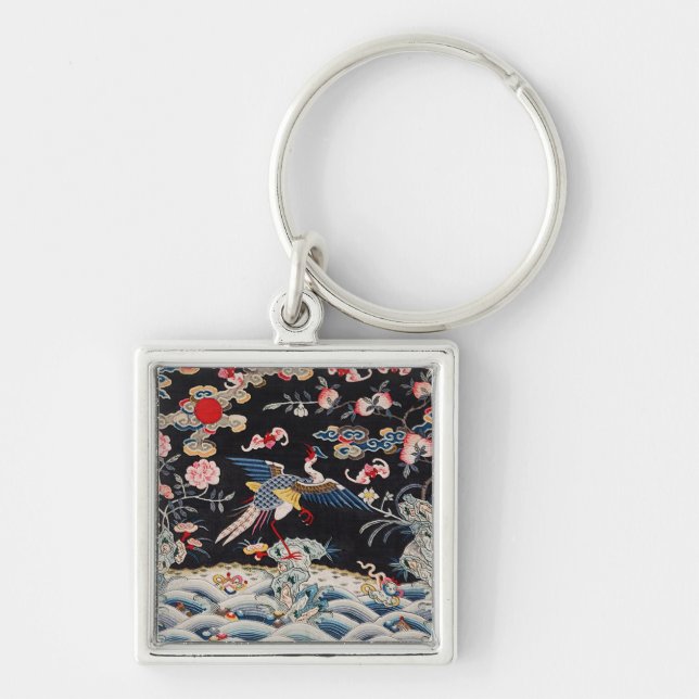 Golden Pheasant & Quing Dynastie /imperiale China Schlüsselanhänger (Vorne)