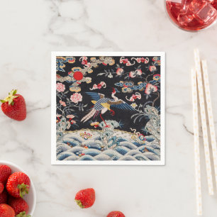 Golden Pheasant & Quing Dynastie /imperiale China Serviette