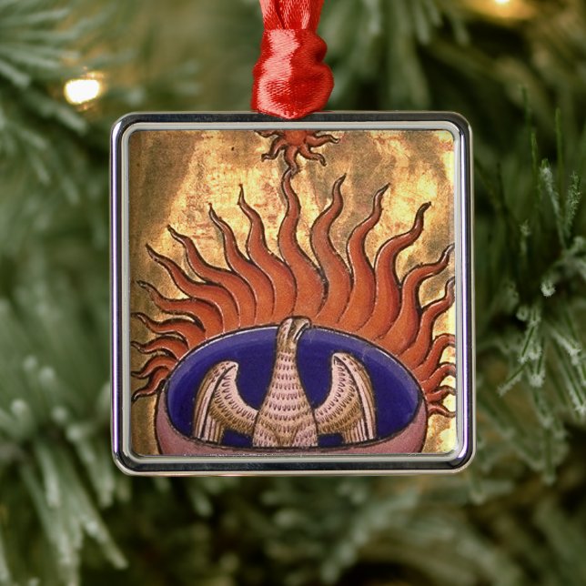 Golden Phoenix Bird aus der Flamme Ornament Aus Metall (Baum)