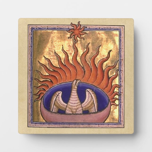 Golden Phoenix Steigend Fotoplatte (Vorderseite)