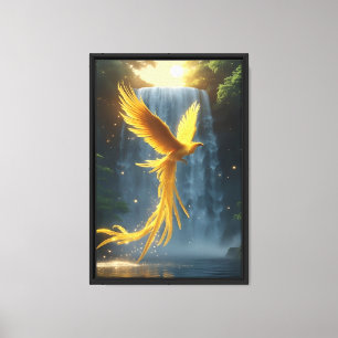 Golden Phoenix von Waterfall Leinwanddruck