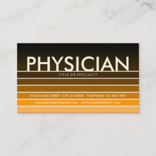 golden PHYSICIAN swatch Visitenkarte