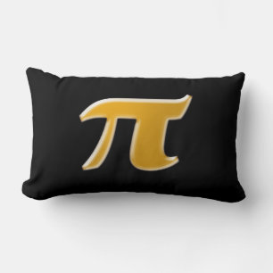 Golden PI auf schwarz Lendenkissen