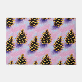 Golden Pinecones Door Mat Fußmatte