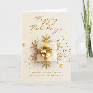 Golden Pink Weihnachtsgeschenk für Großunternehmen Feiertagskarte