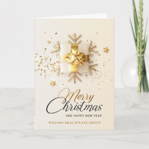 Golden Pink Weihnachtsgeschenk für Großunternehmen Feiertagskarte