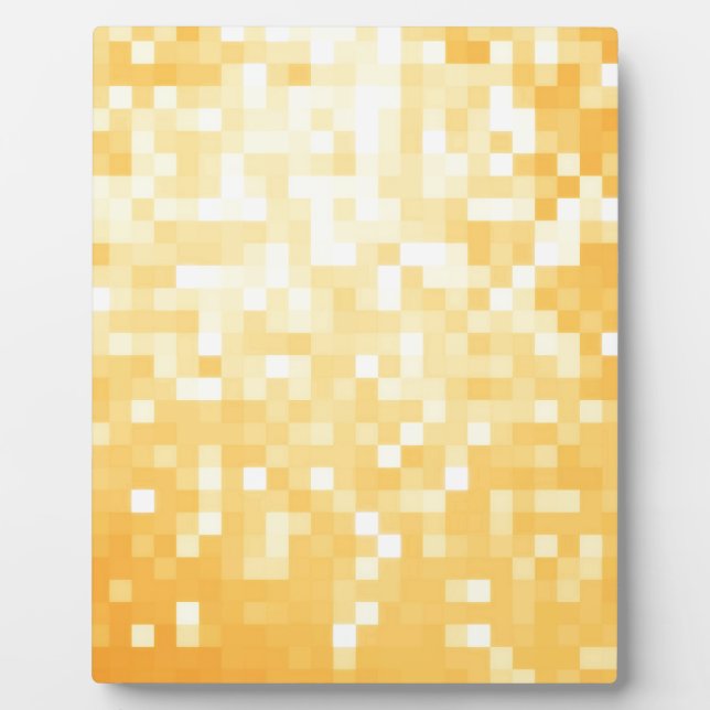Golden Pixel Sparkle Fotoplatte (Vorderseite)