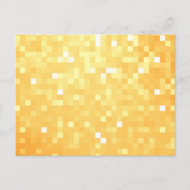 Golden Pixel Sparkle Postkarte (Vorderseite)