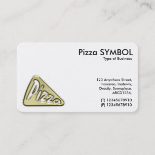 Golden Pizza Symbol Visitenkarte