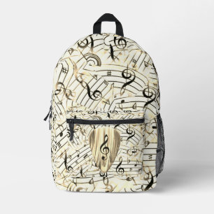 Golden Plectron - Stilvolles Design für Musikliebh Bedruckter Rucksack