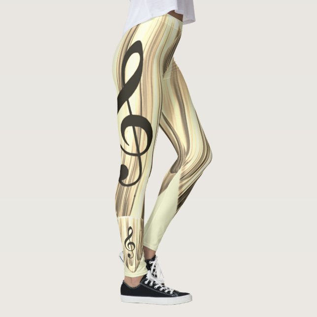 Golden Plectron - Stilvolles Design für Musikliebh Leggings (Rechts)