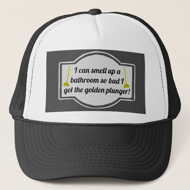 Golden Plunger Hat Truckerkappe (Vorderseite)