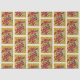 Golden Poinsettia | Fine Art Christmas Seidenpapier