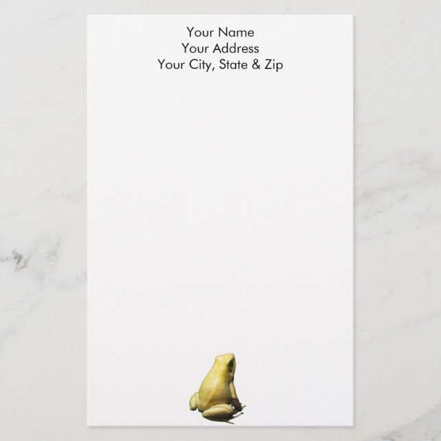 Golden Poison Frog Briefpapier (Vorderseite)