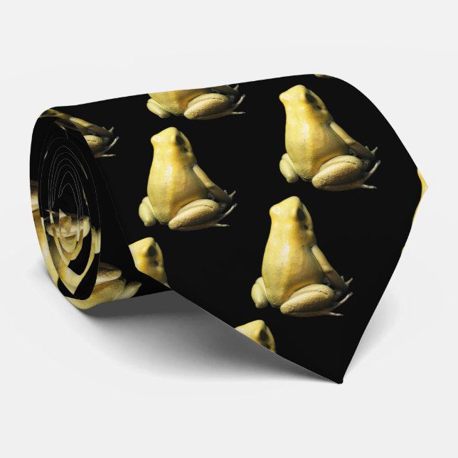 Golden Poison Frosch Neck Tie Krawatte (Gerollt)