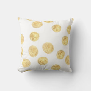 Golden Polka Dot Hand gezogen Kissen