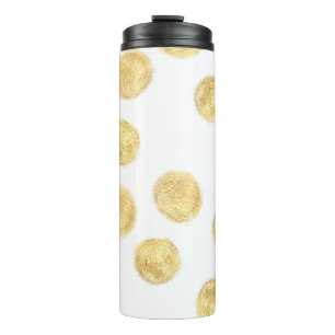 Golden Polka Dot Hand gezogen Thermosbecher