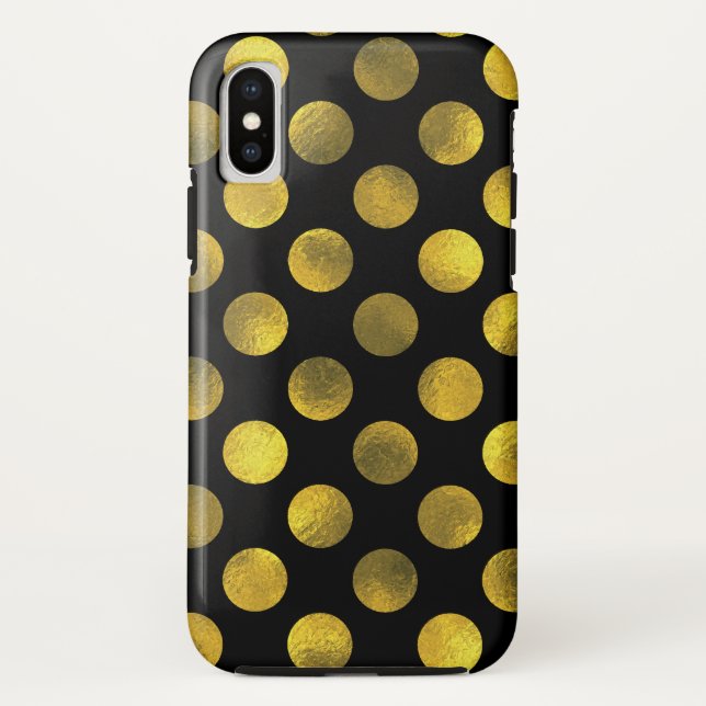 Golden Polka Dots Case-Mate iPhone Hülle (Rückseite)